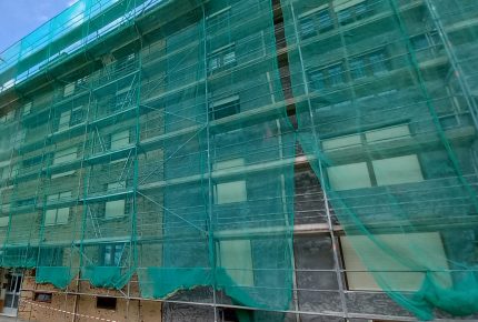 fachada en obras